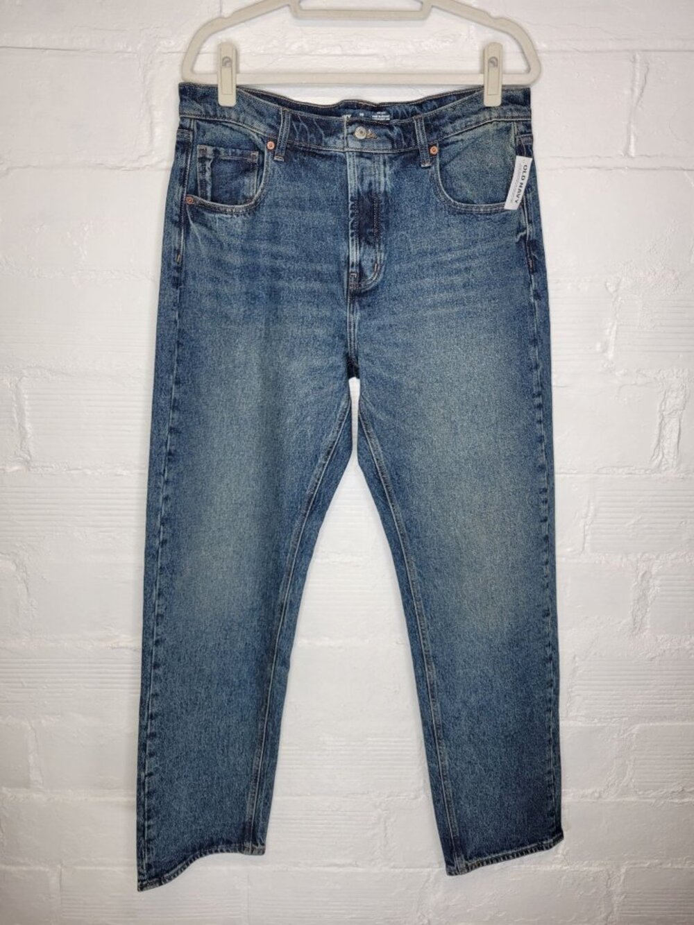 Old Navy Women's Size 10 Tall Jeans The Slouchy Straight Leg Mid Rise